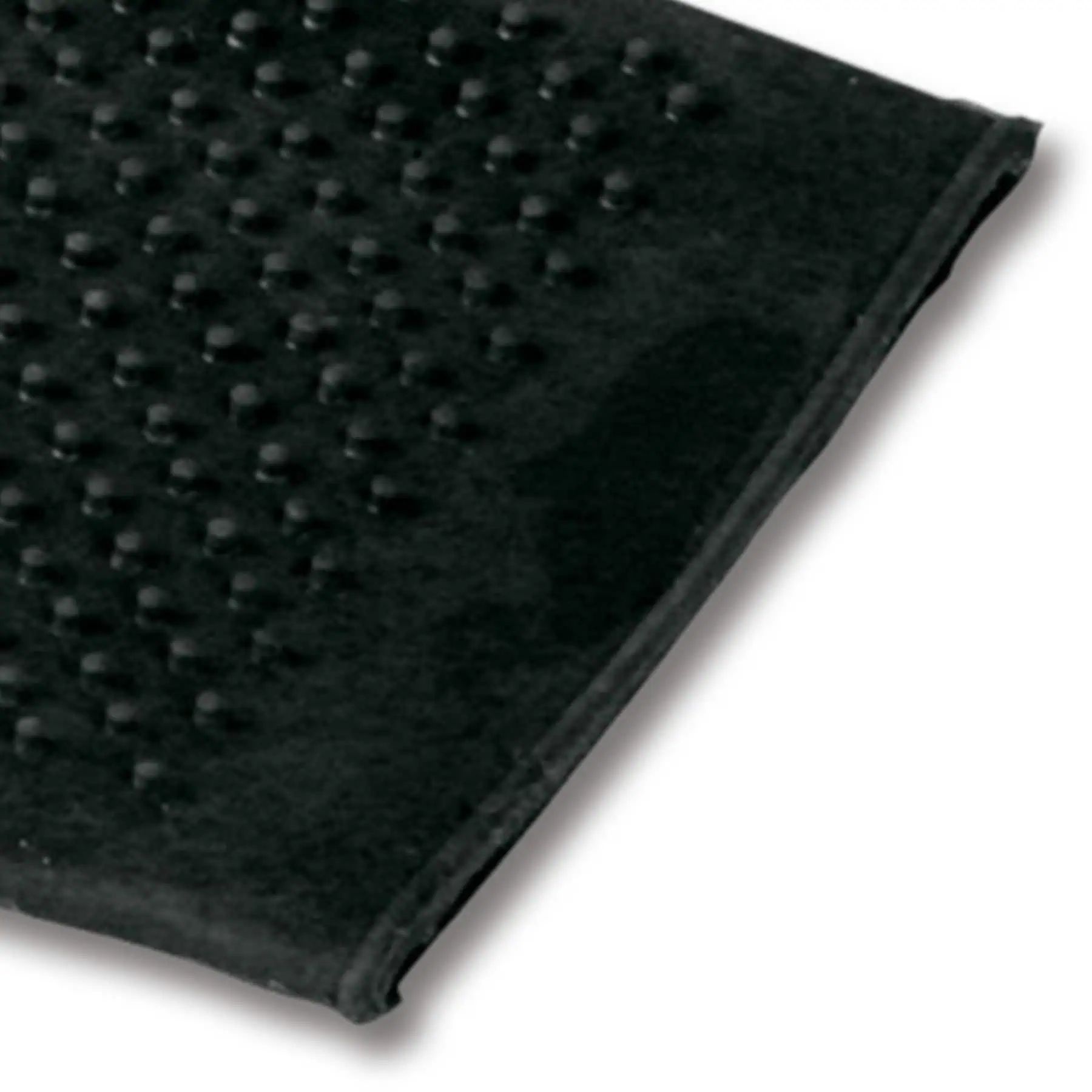 Waldhausen Rubber Grooming Glove, Black, Gentle Horse Care, detail view, material