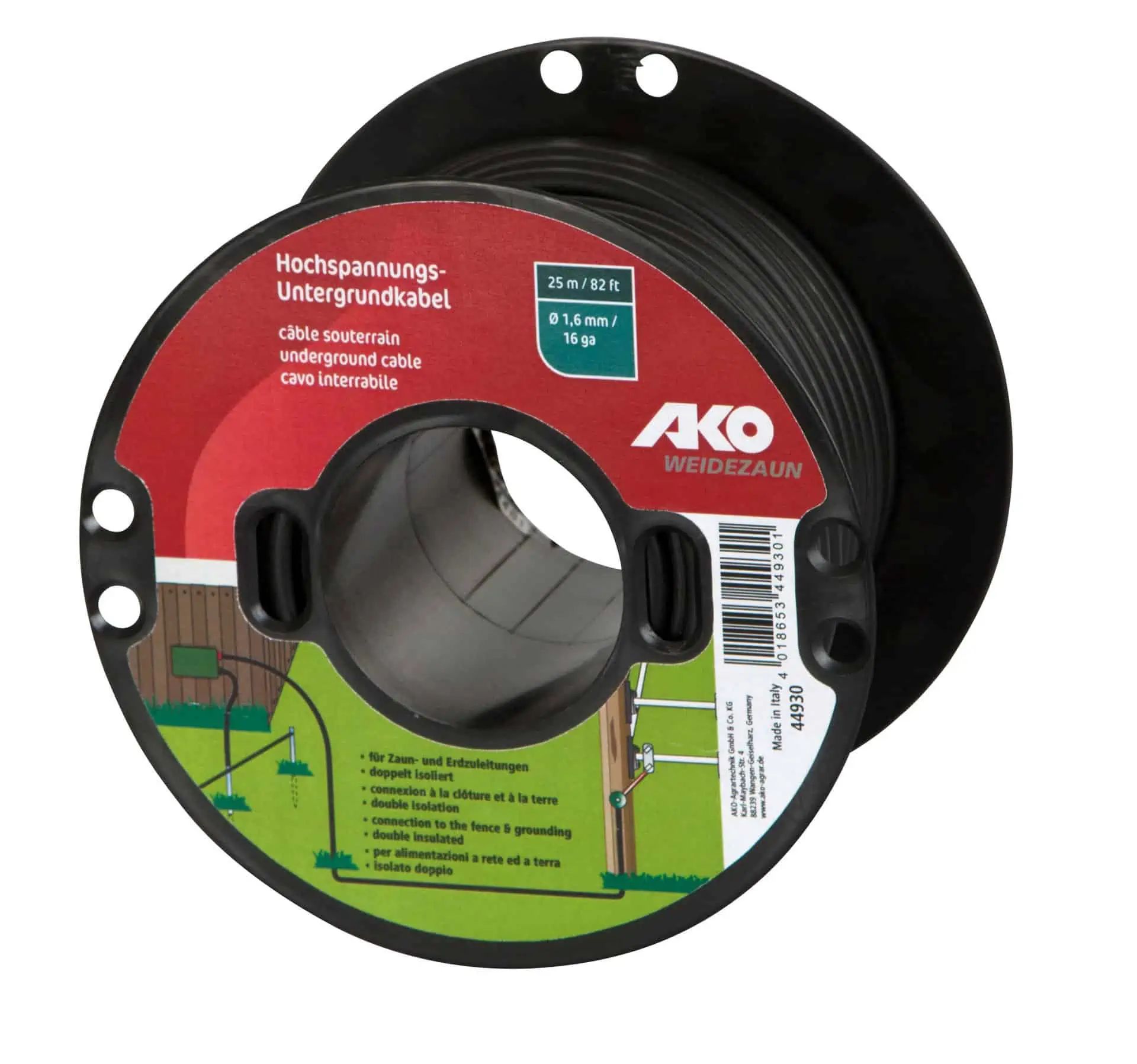 Ako Cavo sotterraneo ad alta tensione doppio isolamento 2,5 mm x 50 m 