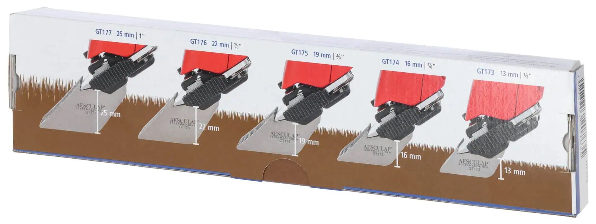 Aesculap Aufsteckkamm-Set Favorita, 5-teilig für GH700, GT736, GT746, GT710, Größenvarianten