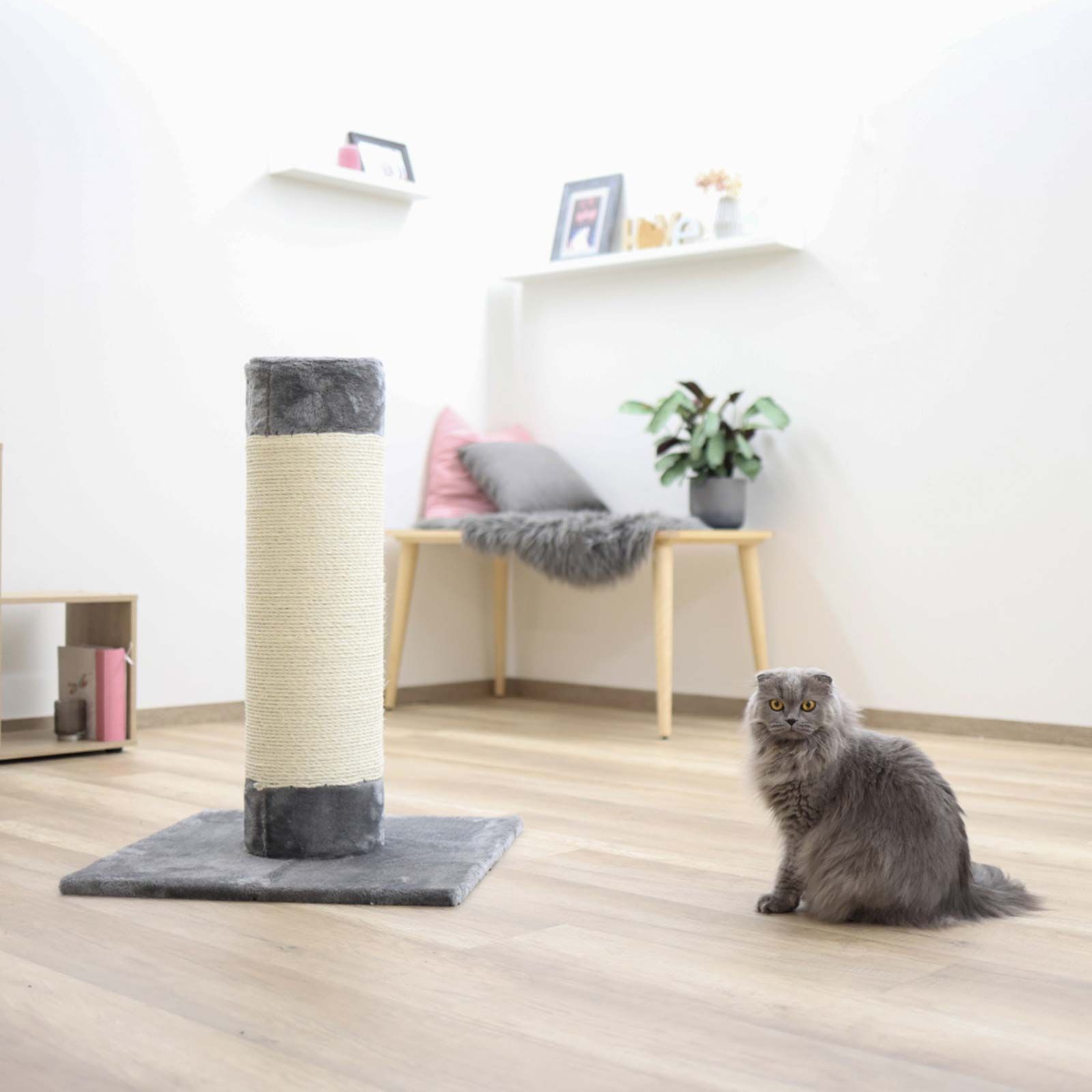 Kerbl Tiragraffi OPAL ULTRA per gatti grandi, grigio, in uso