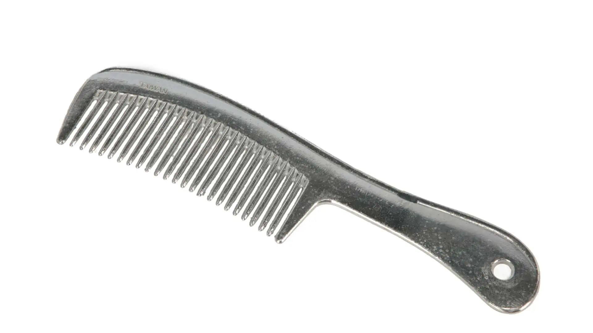 Pettine per criniera con manico in alluminio