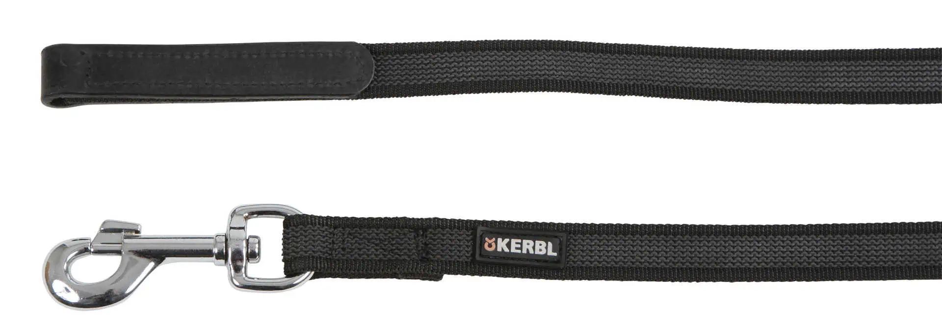 Kerbl Linie de dresaj Antislip cauciucată cu carabină pentru câini, vedere din față