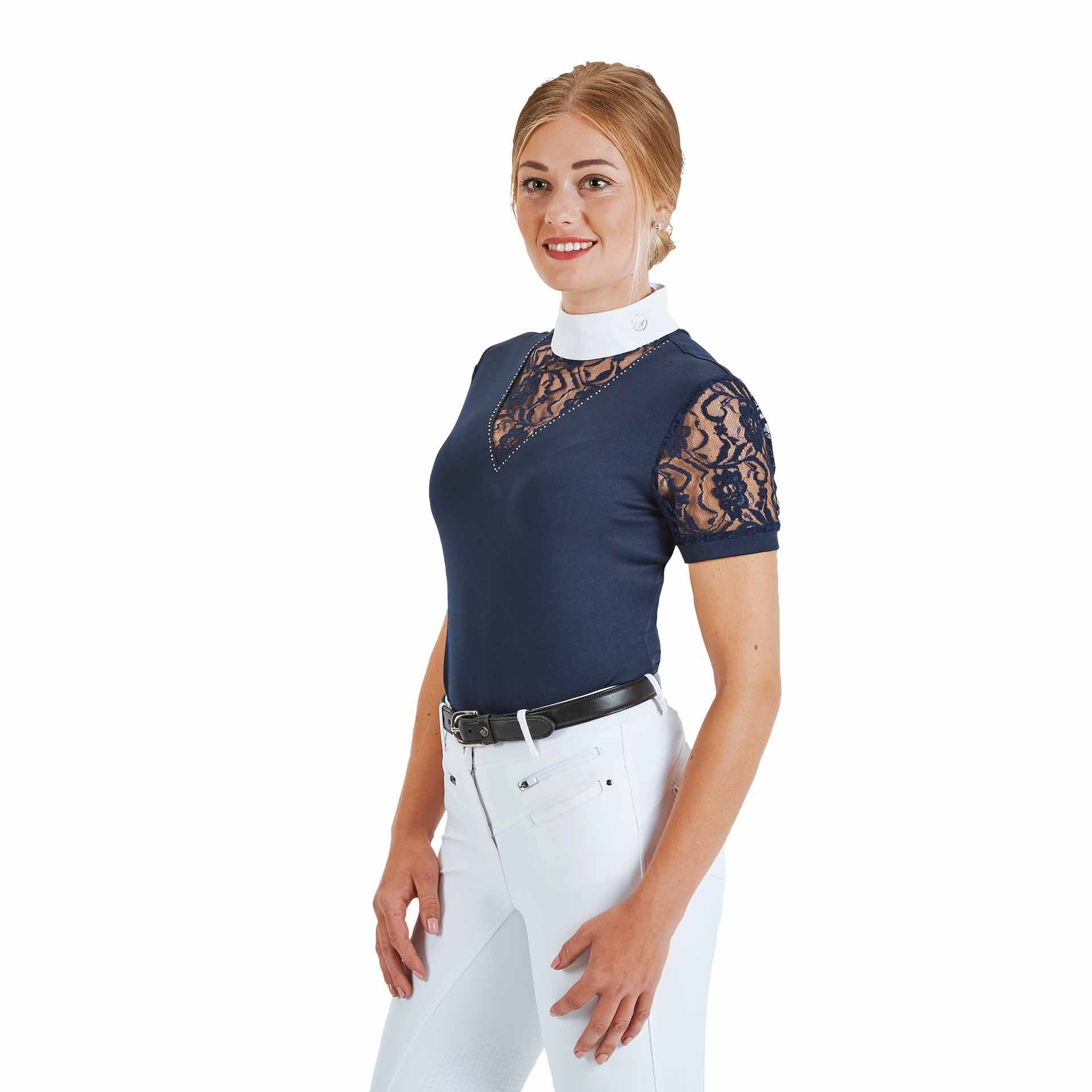 BUSSE Turnier-Shirt RAVENNA, Kurzarm mit Stehkragen, Seitenansicht