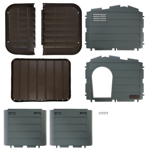 Kerbl Pet Katzenhaus Paola Eco XL, mediterrane Optik, Lieferumfang