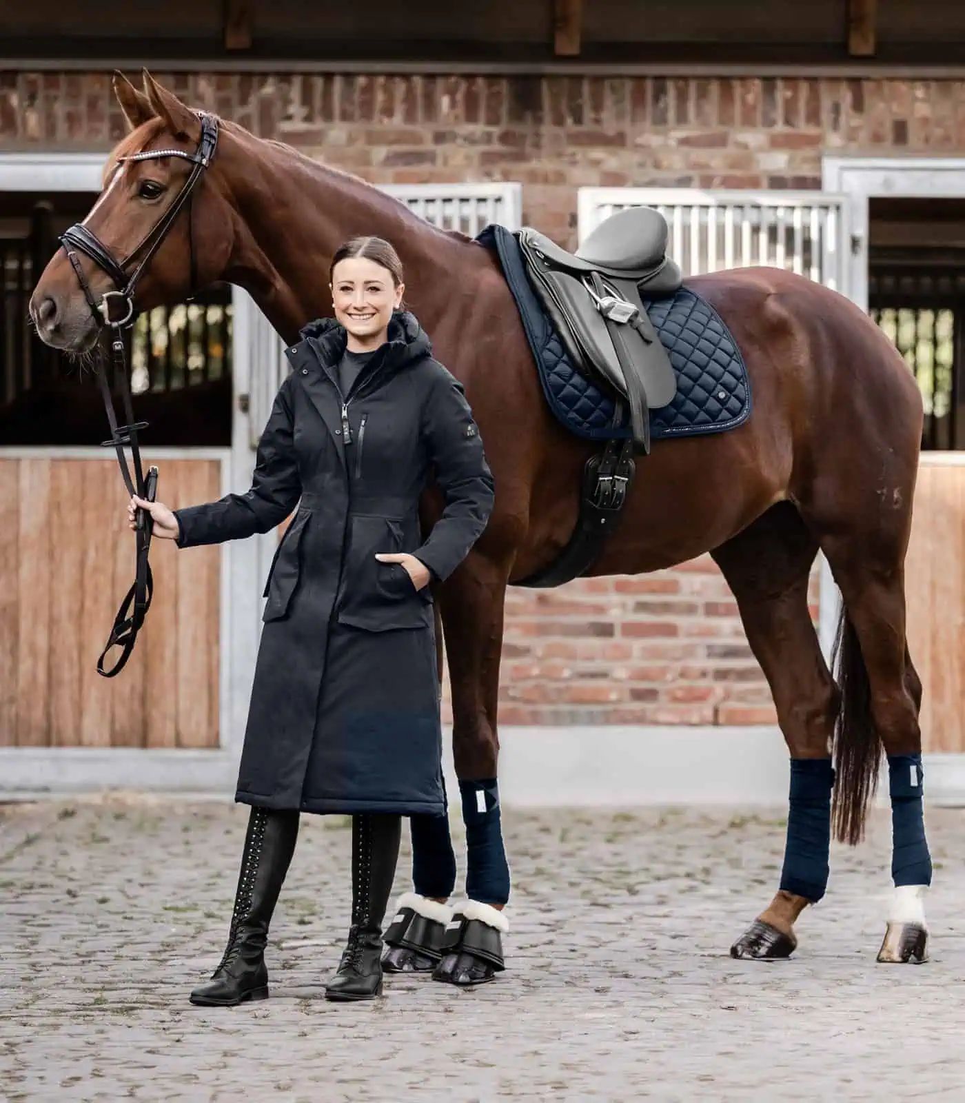 ELT Winter-Performance Reitmantel Opal, wasserdicht & winddicht, tiefblau XS