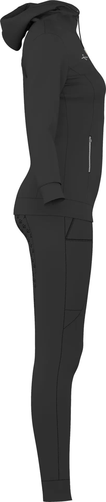 Covalliero Tuta da equitazione donna, elastica e traspirante, vista laterale