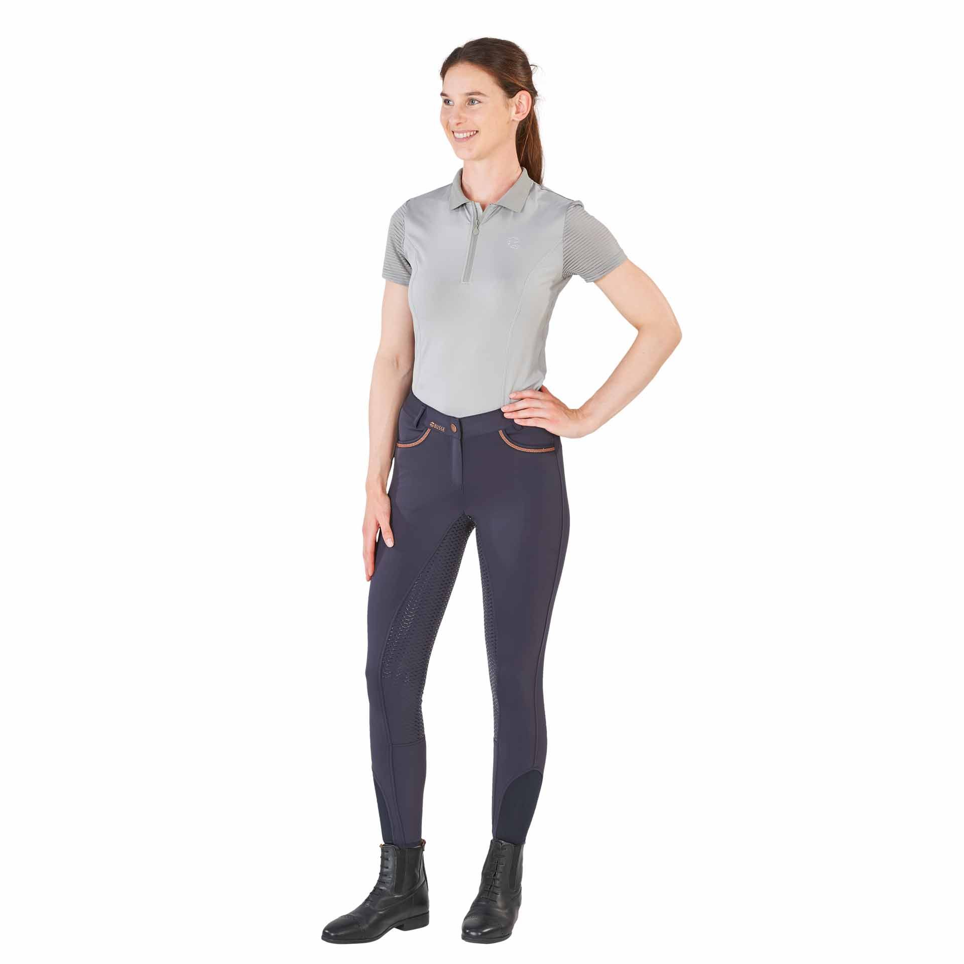 BUSSE Reithose MALIKA Damen, Silikon-Vollbesatz, hochelastisch, navy, 44