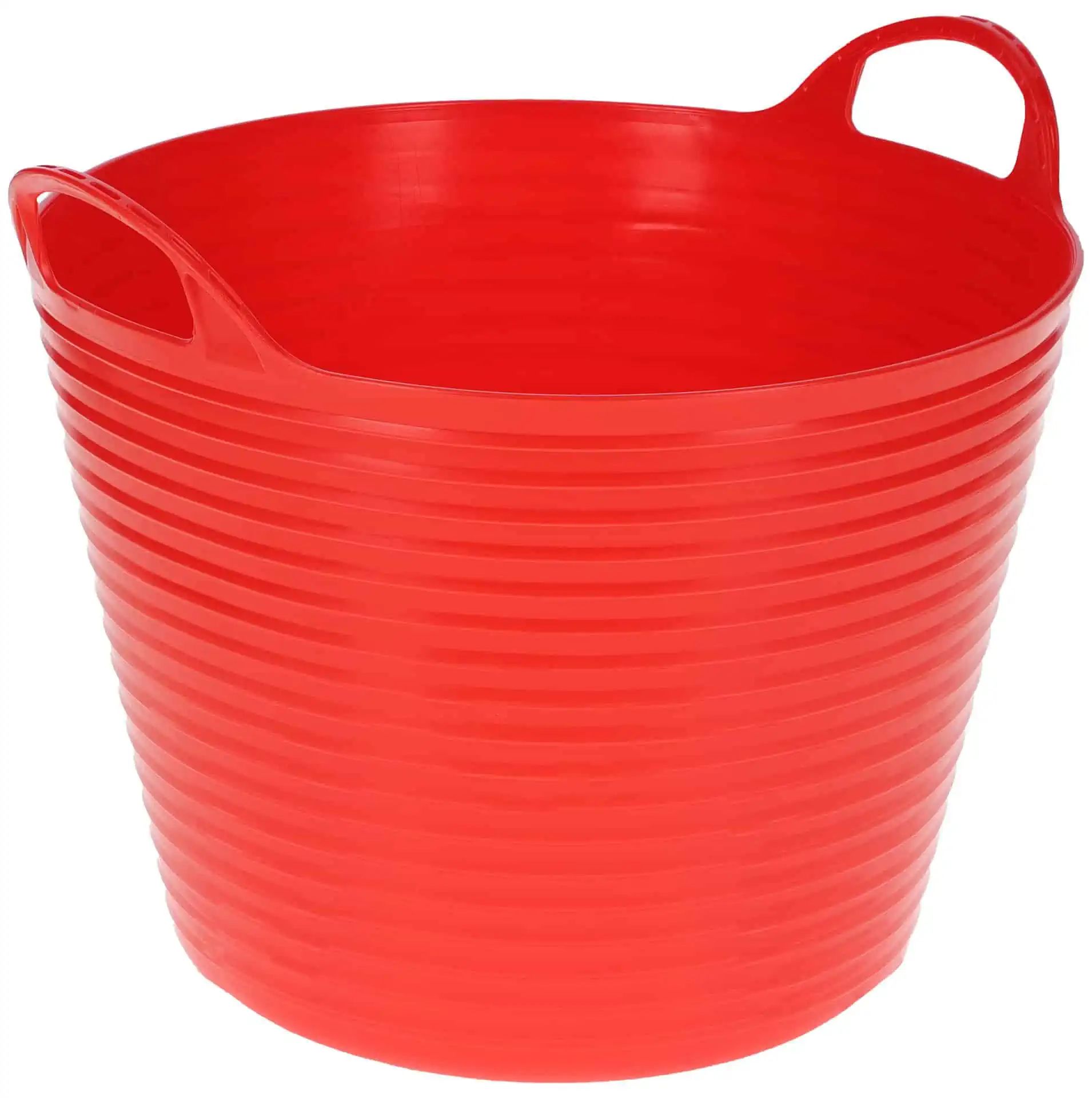 Kerbl FlexBag rugalmas vályú, 12 L, fekete, tartós műanyagból, piros
