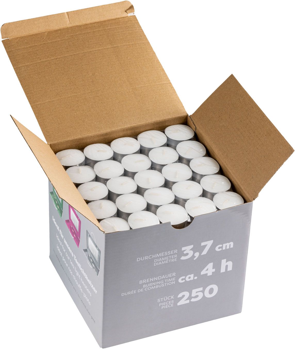 Tea Lights 250 Pack, packaging