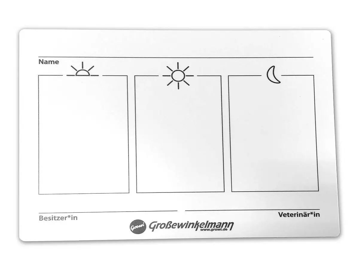 Boxenschild für Wechselrahmen 16x21 cm