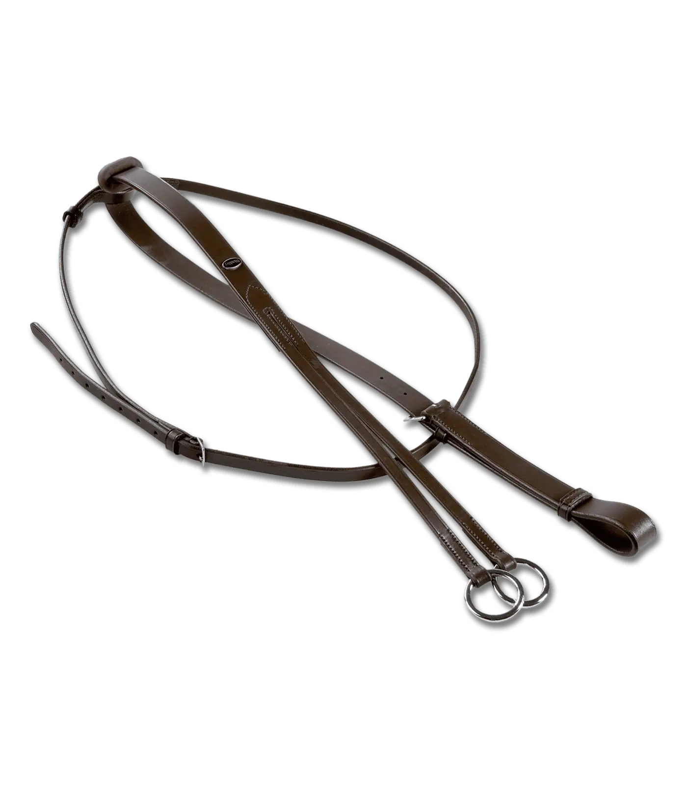 Martingale STAR Cheval, noire – étroite & plate avec butoirs, Full