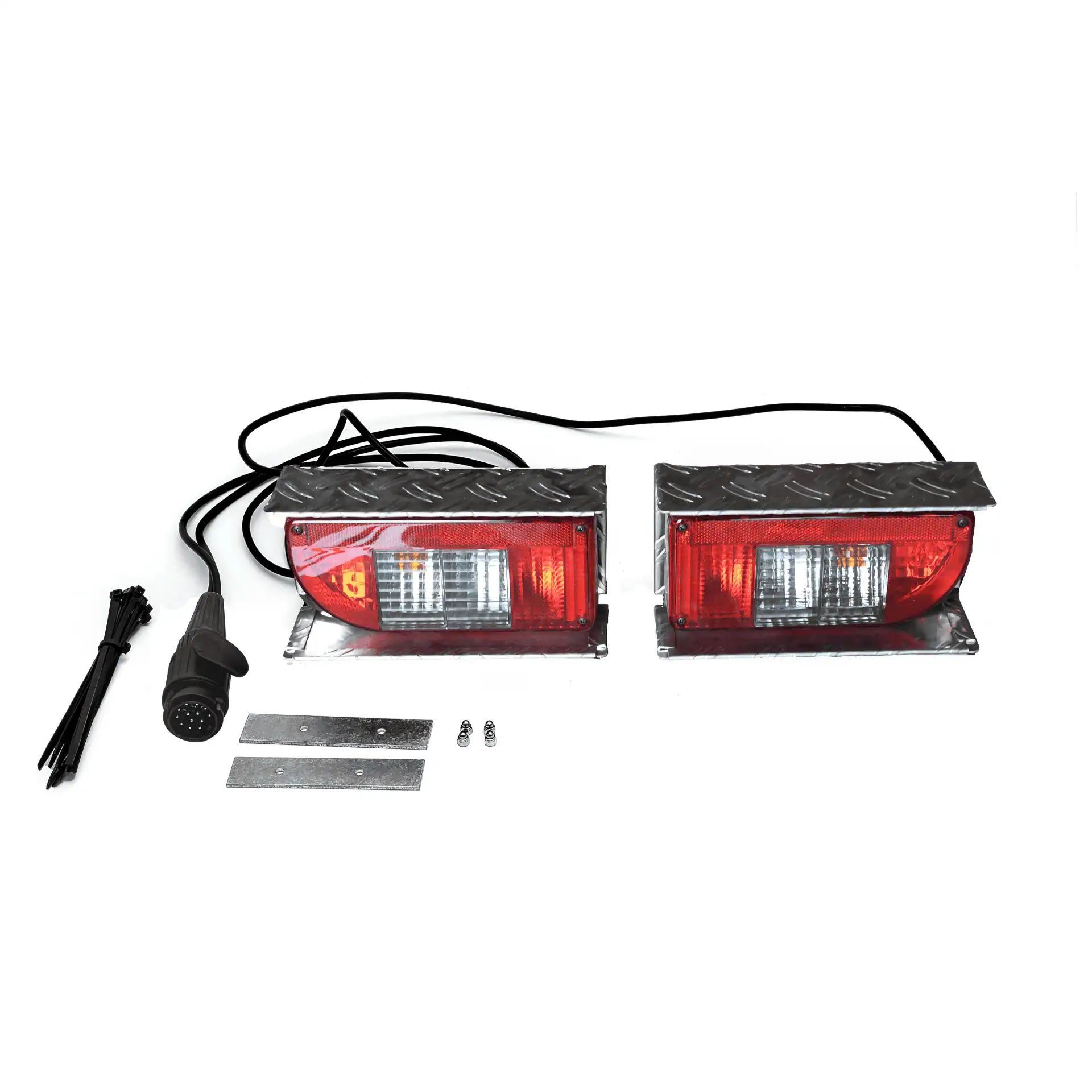 Heck-Pack Set luci posteriori per portapacchi auto 13 poli, protezione alluminio