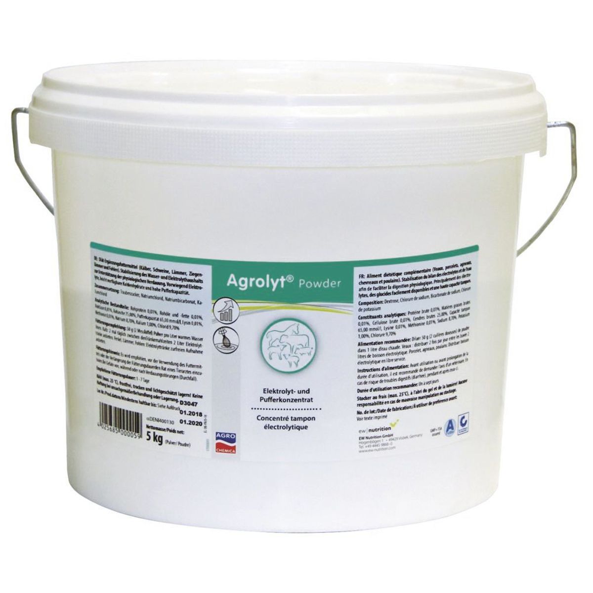 Agrochemica Agrolyt Powder elektrolit por borjaknak és malacoknak, 5 kg