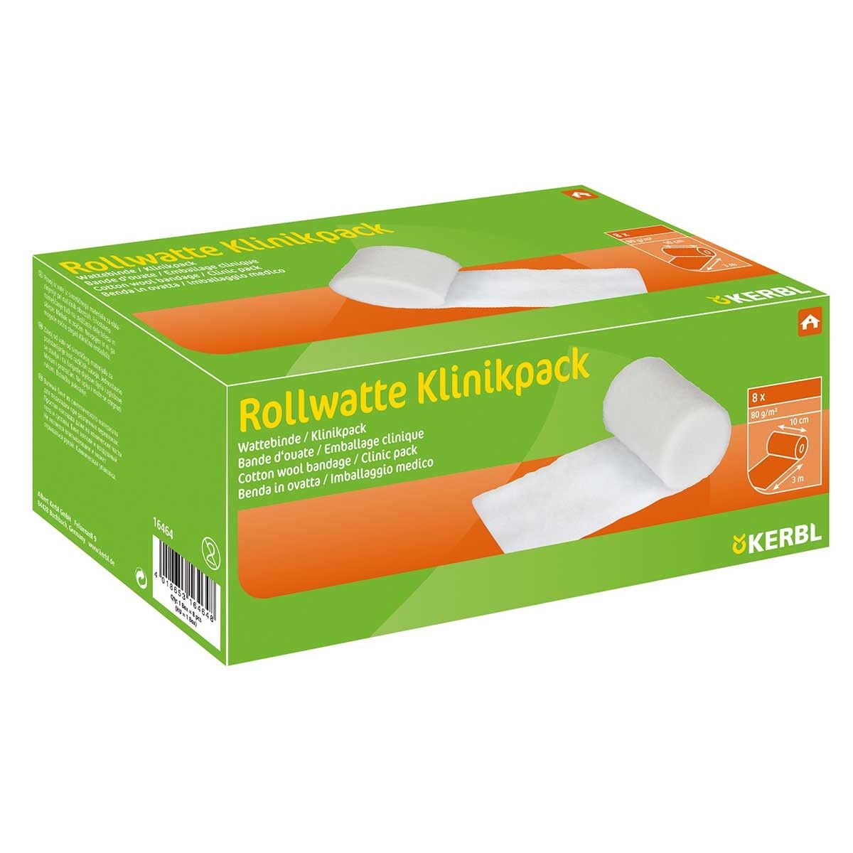 Kerbl Ouate roulée Rollino Cheval, 10 cm x 3 m, 8 pièces, emballage