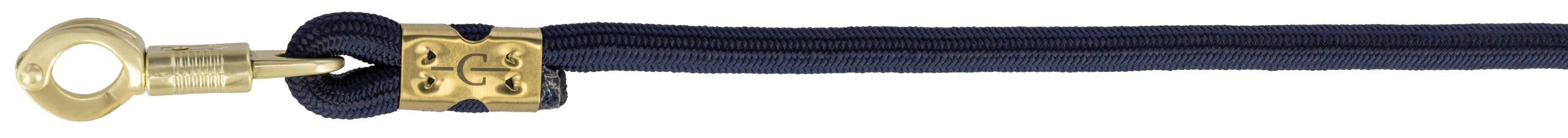 lanyard, cord, neckstrap, gold clasp, blue rope