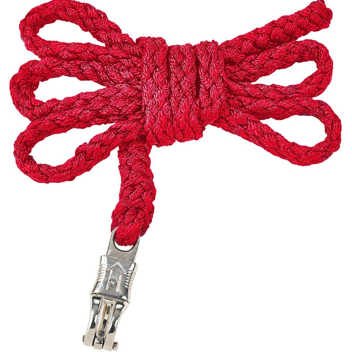 BUSSE Corde attachée uni rouge Crochet de panique