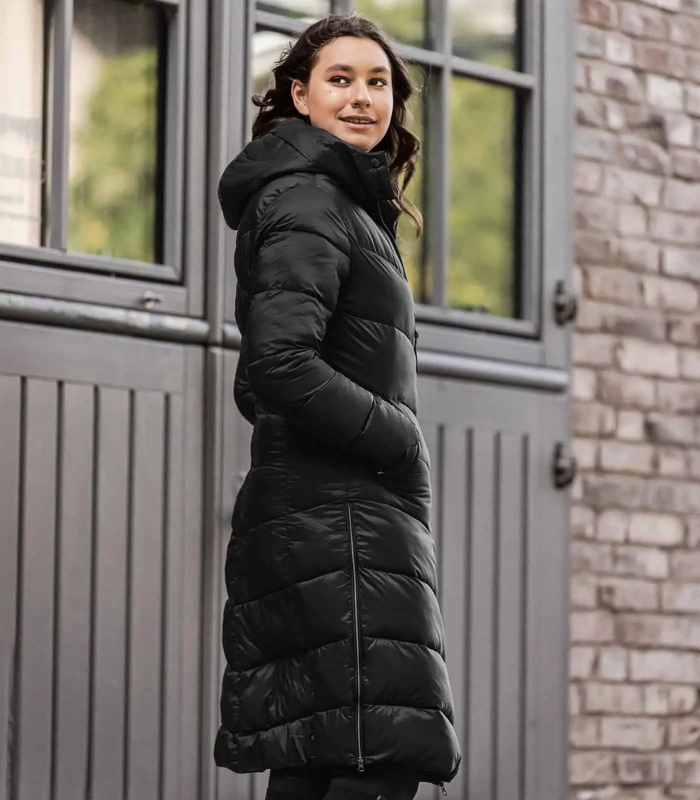 Manteau léger Oslo ELT noir - Manteau d'équitation femme, XS