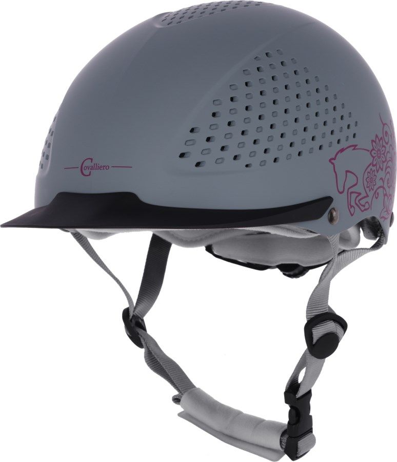 helmet, equestrian, vented, adjustable, gray
