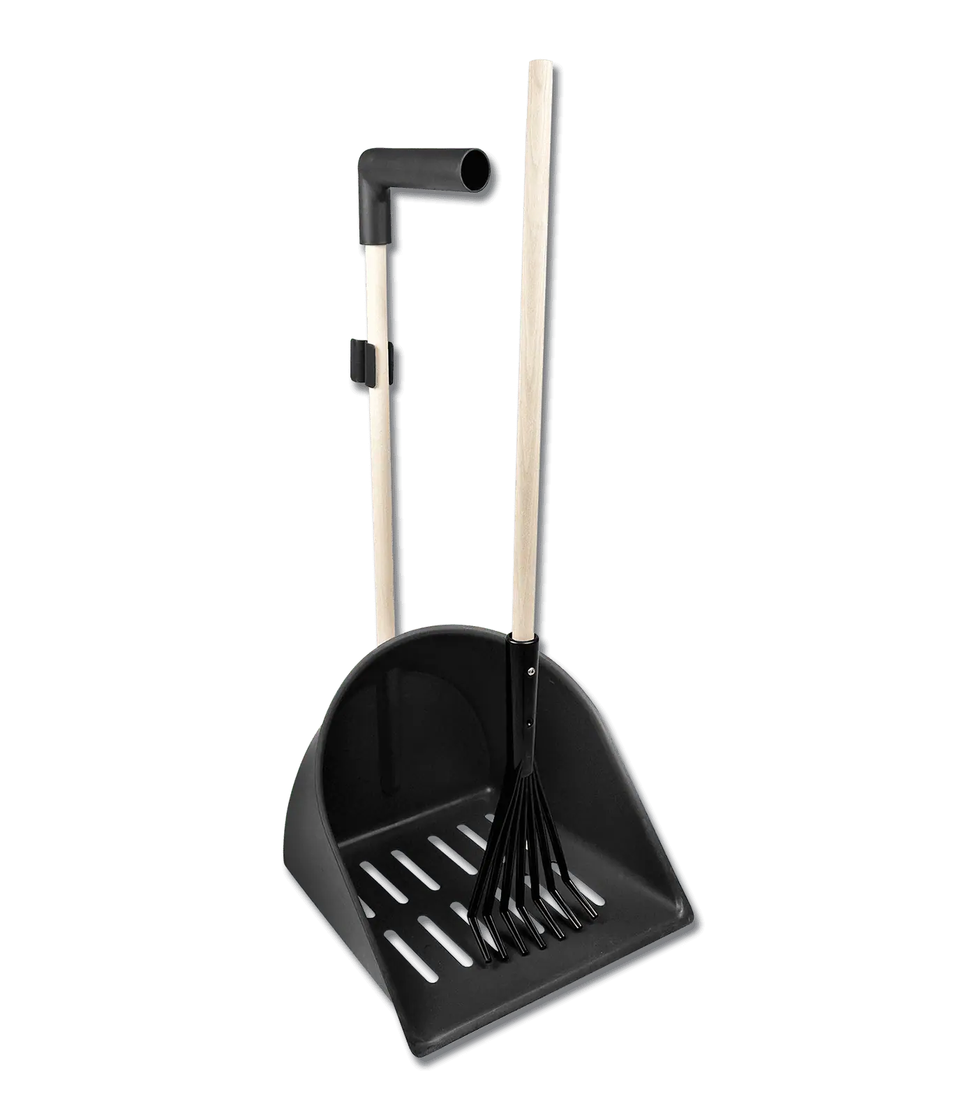 Waldhausen Paletta Raccoglifeci XL Shaker con rastrello, nero, da montare