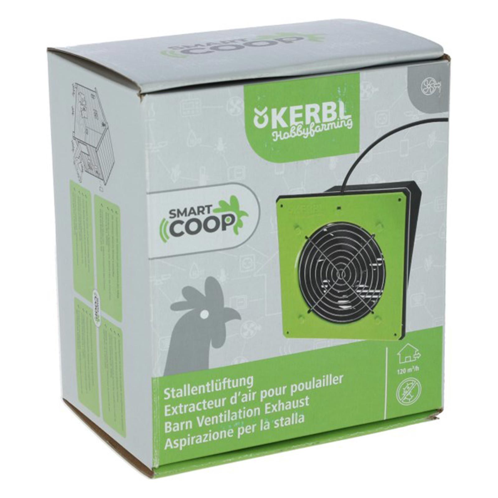 Kerbl SmartCoop ventilator coteț, refulare, 120 m³/h, ambalaj