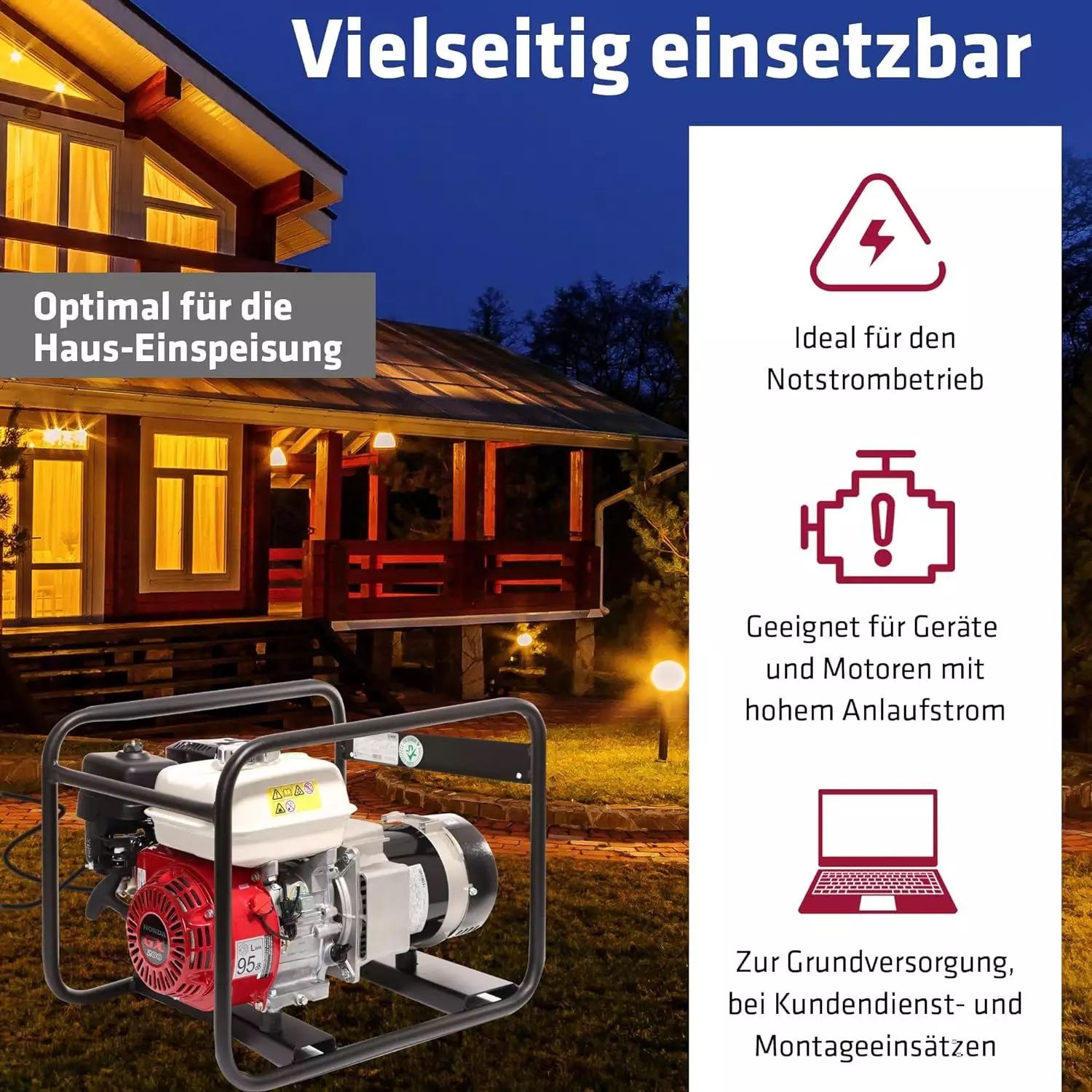 Elmag Generatore di corrente SEB 3300W-AVR, infografica