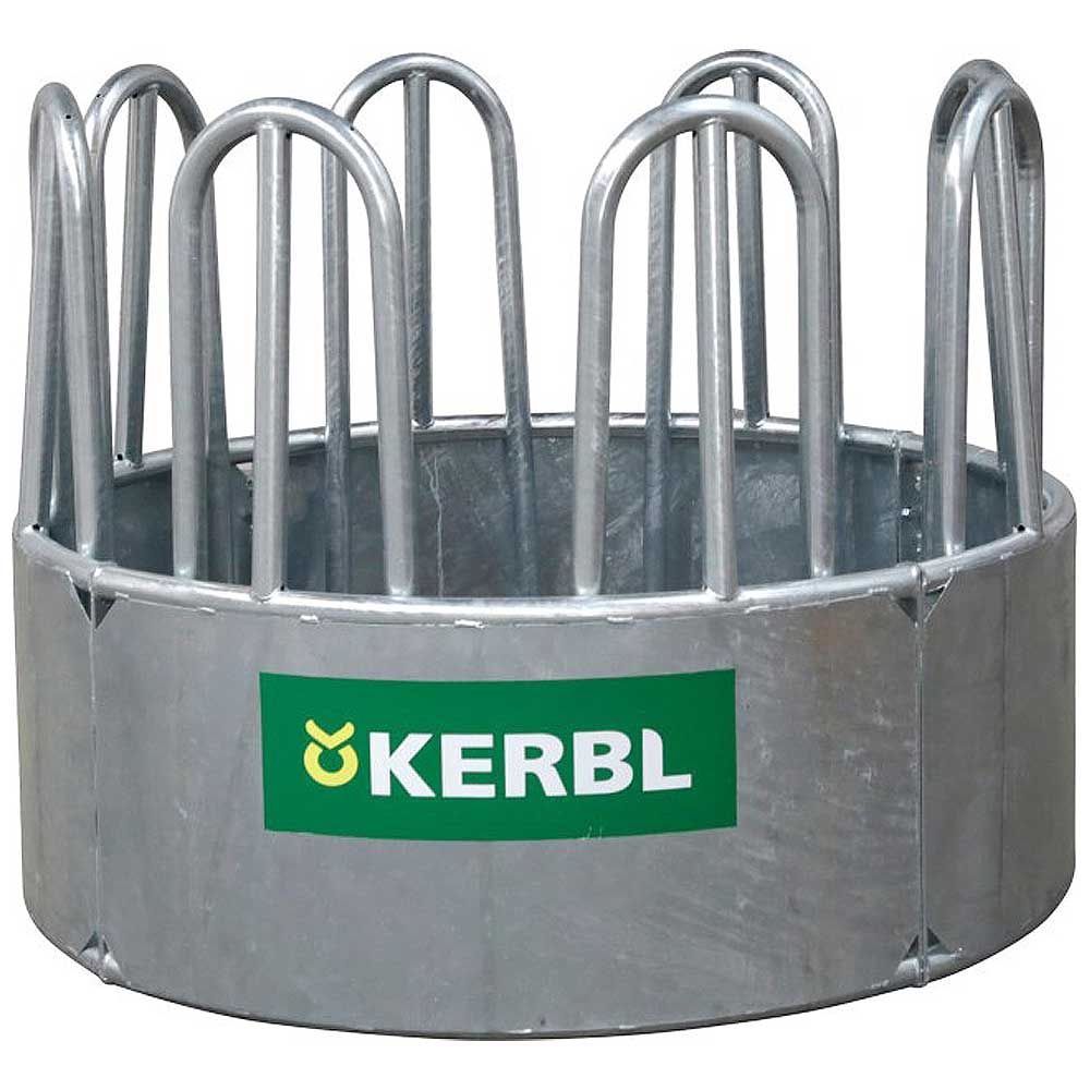 Kerbl Suport rotund pentru cai, 8 locuri de hrănire, zincat