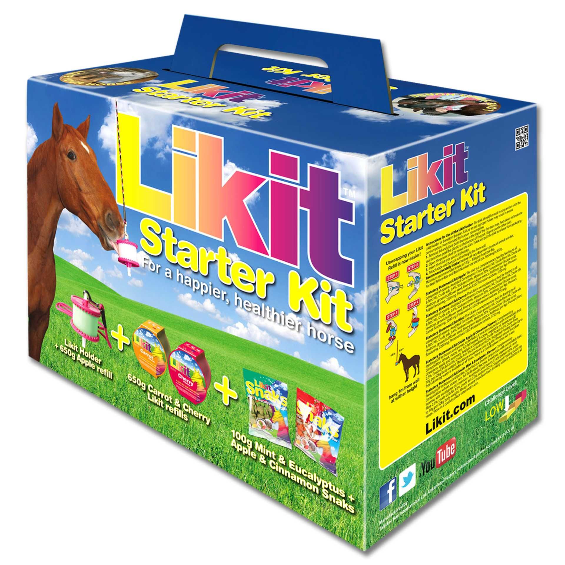 Likit Starterpackung für Pferde, 6-teiliges Set mit Halterung, Verpackung