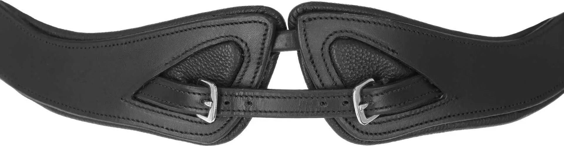 Covalliero Anatomic kantár fekete, zabla nélküli bőr kantár, részlet, zár