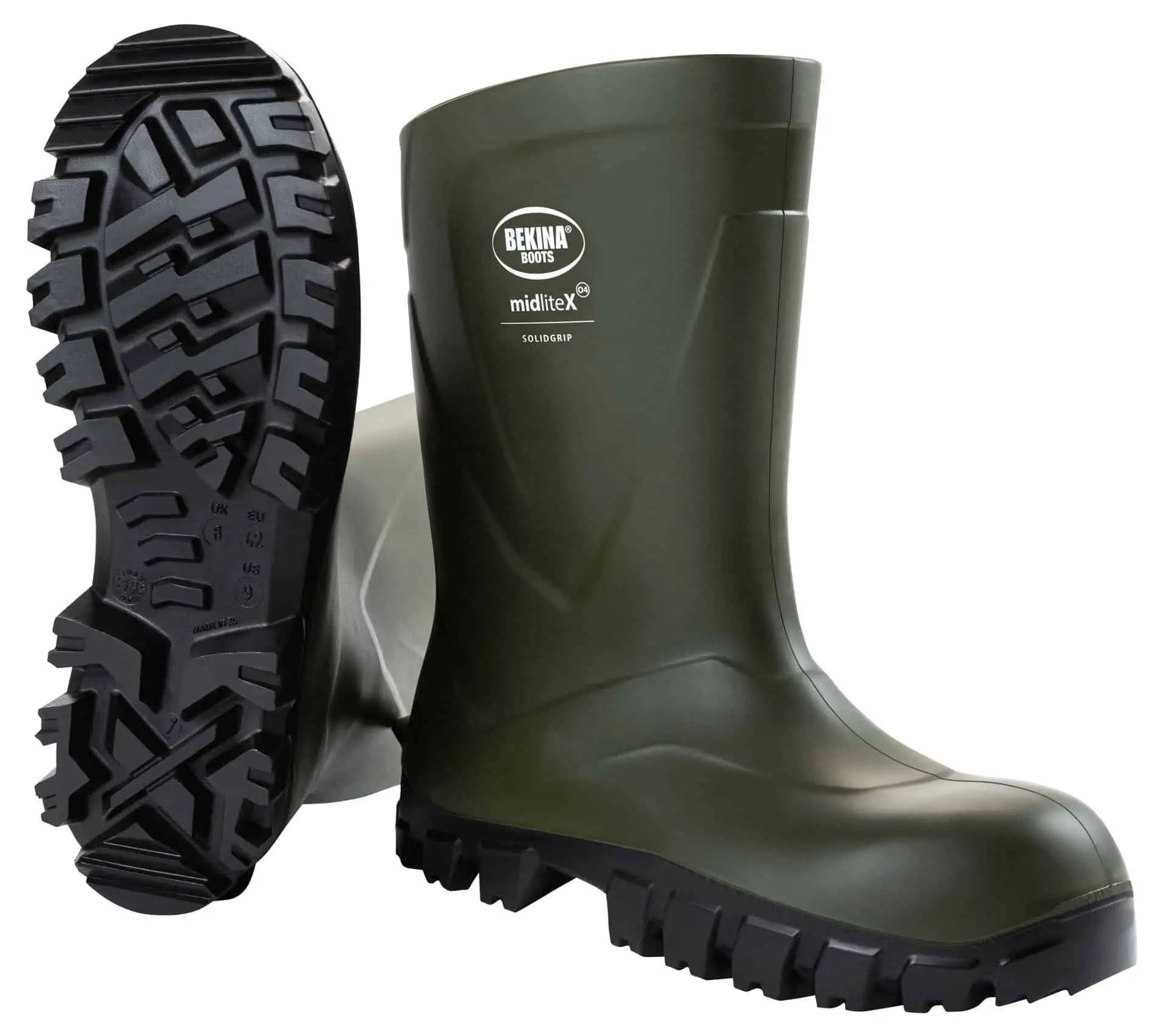 Bekina skyddsstövlar S5 MidliteX Solidgrip, stålhätta