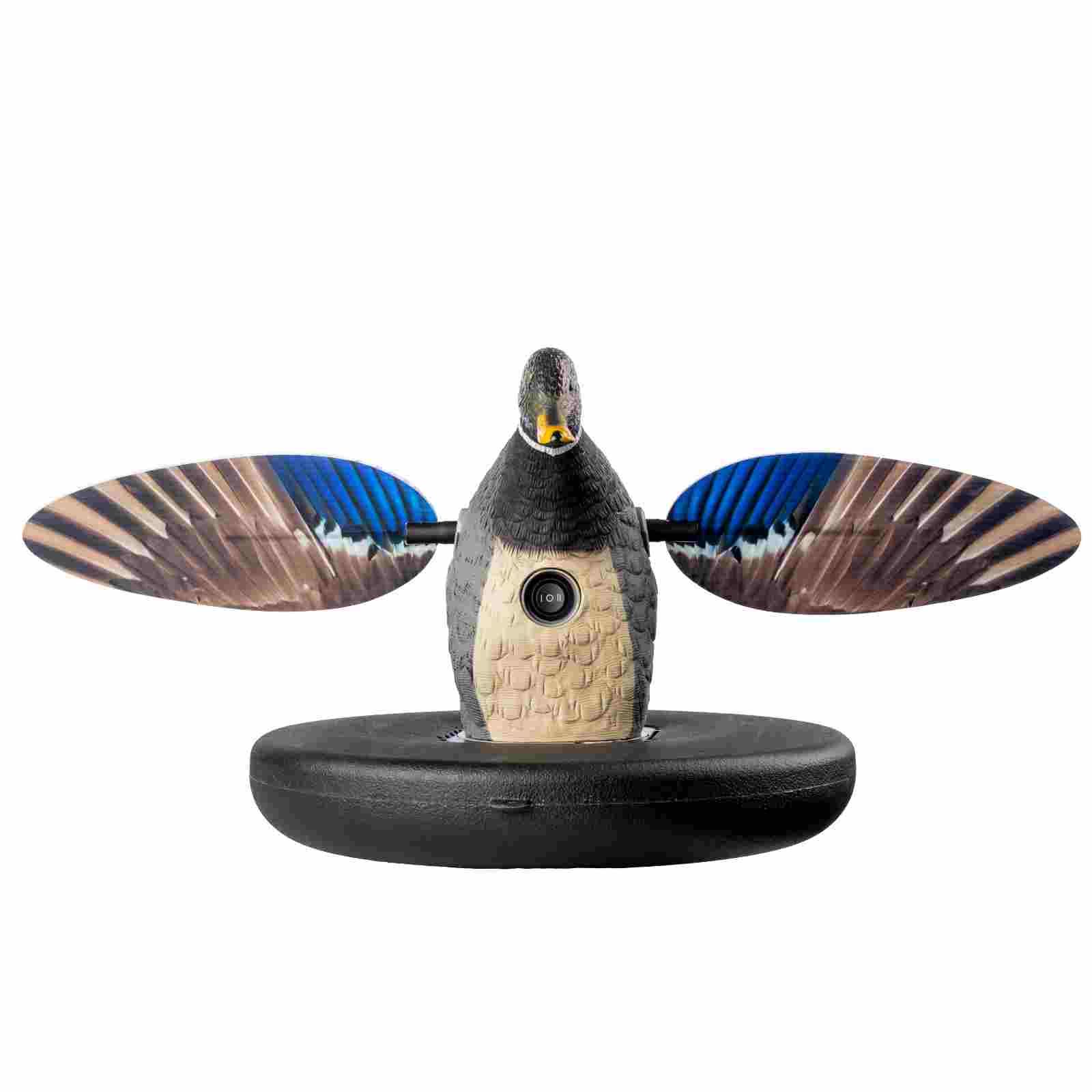 Mojo Elite Series Floater Mallard Esca motorizzata galleggiante germano con ali rotanti, vista frontale