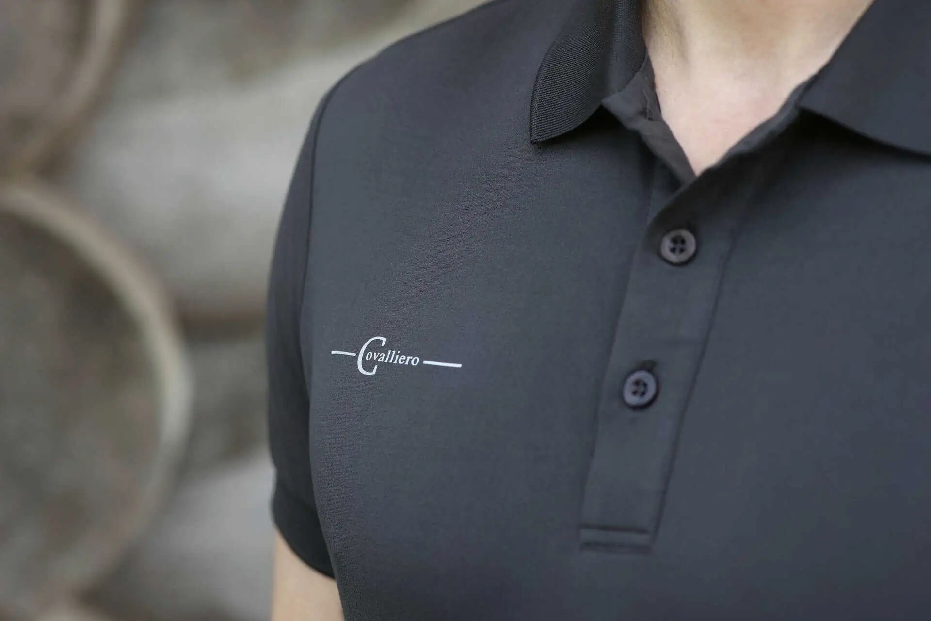 Polo Homme Covalliero, respirant, coupe ajustée, tissu recyclé 4 voies, graphite S