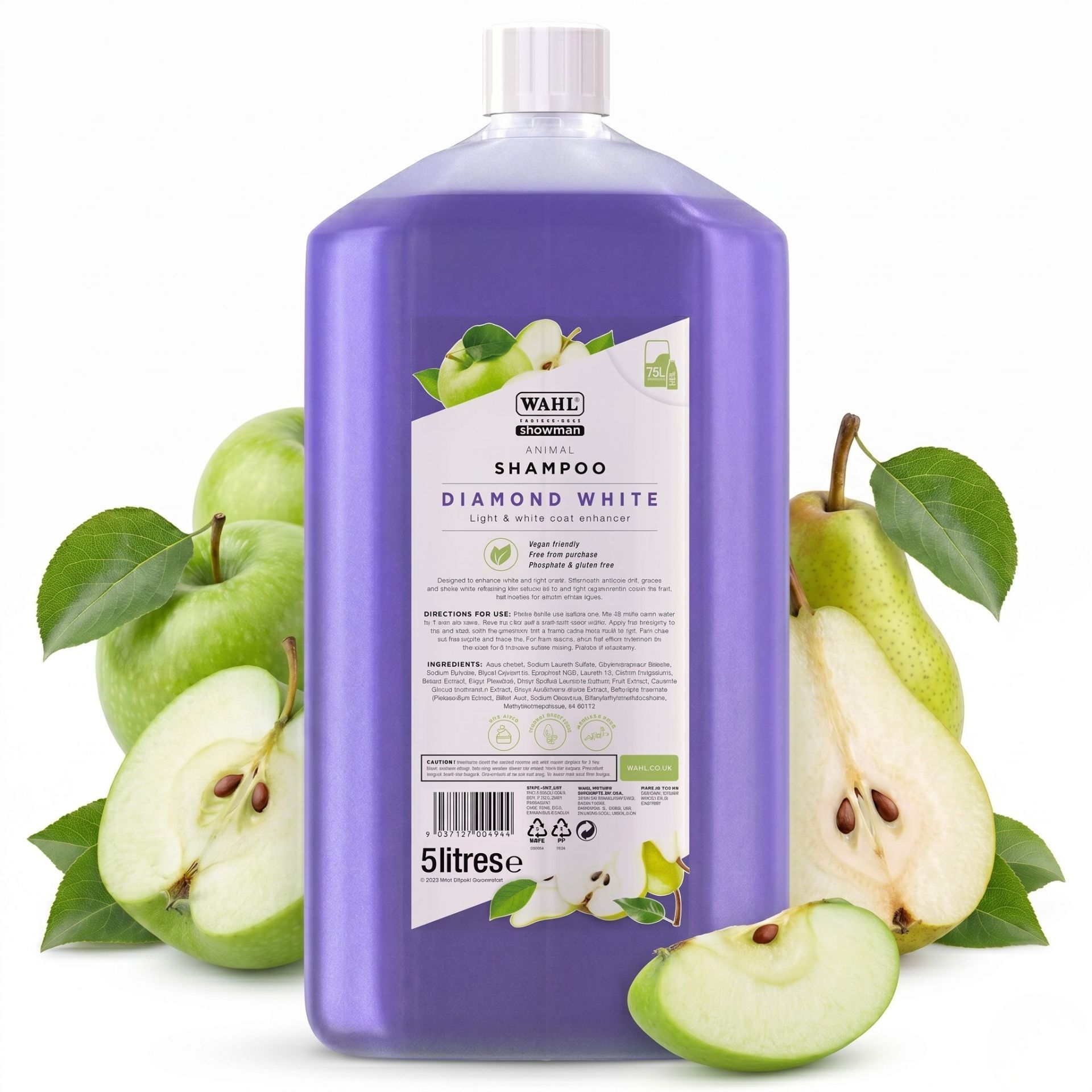shampoo, hair, diamond white, purple bottle, 5 litres
