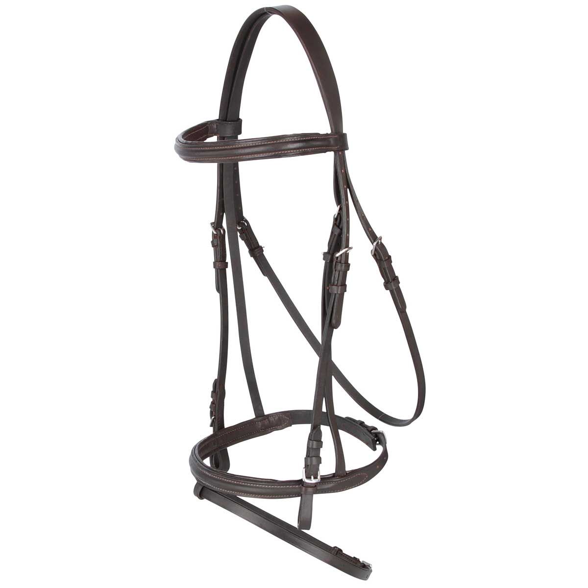 Covalliero Bride Cheval de Trait, Cuir, Sans Mors, Taille XXFull, marron