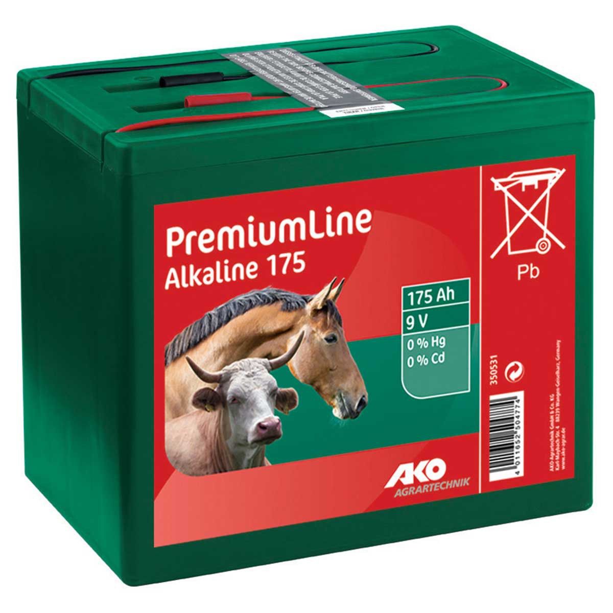 AKO Alkáli száraz akkumulátor 9V villanypásztorhoz 55-210Ah, 175 Ah