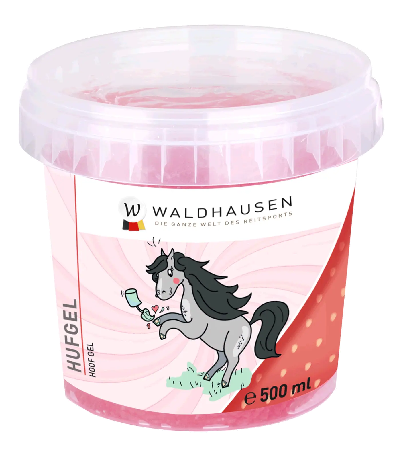 Waldhausen Gel pour Sabots Kids avec Paillettes, Fraise-Vanille 500ml