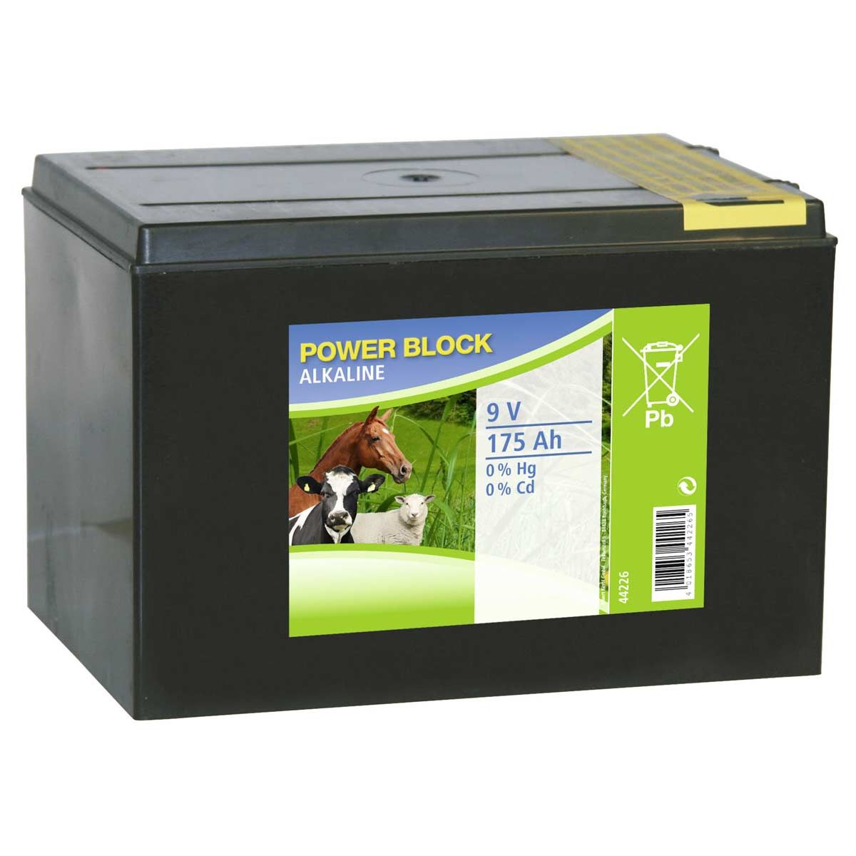 Baterie alcalină pentru garduri electrice 9V 175Ah, ambalaj