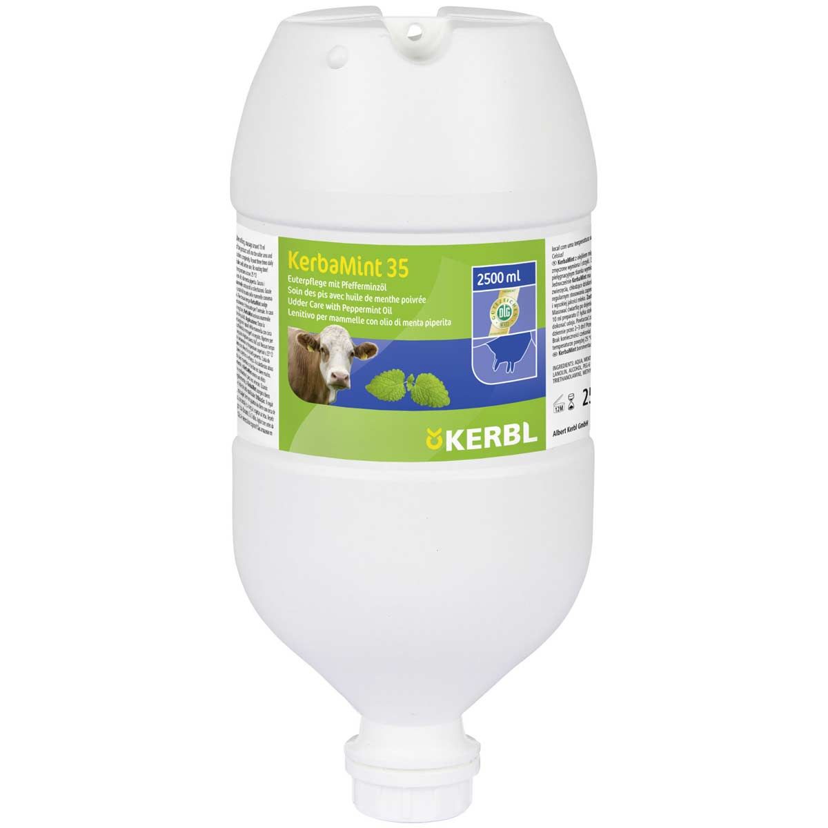 Kerbl KerbaMINT 35 Tőgyápoló Gél Borsmentaolajjal, Adagoló flakon 2500 ml