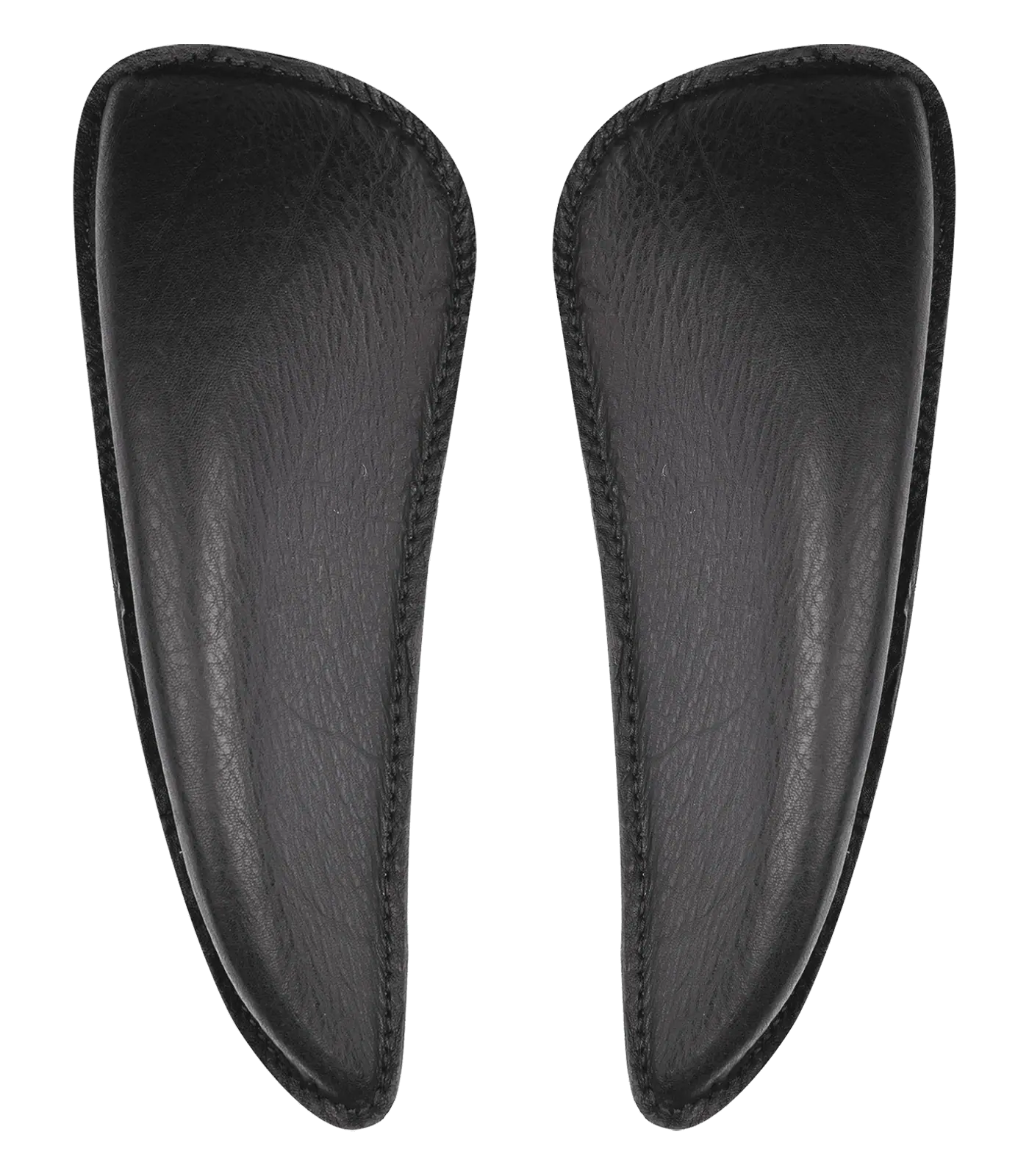 Bloque-genoux Waldhausen pour selle, position optimale, cuir, vue de dessus