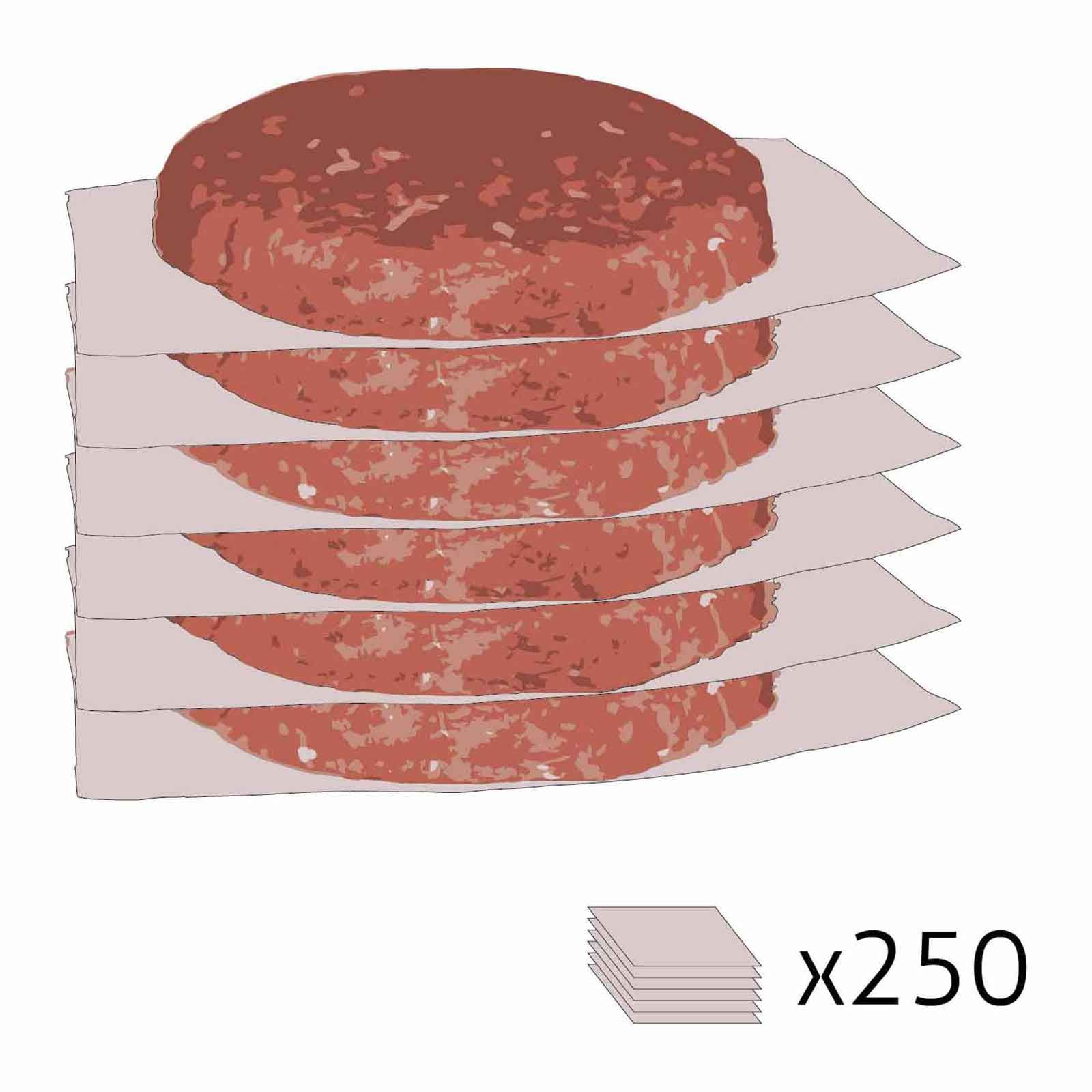 Fogli separatori per hamburger - 250 pezzi, infografica