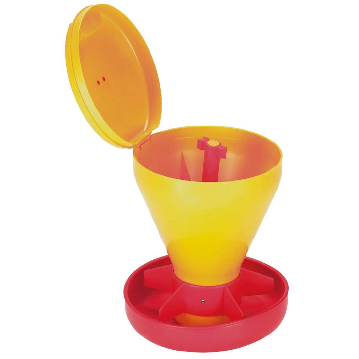 Kerbl Bol de alimentare pentru purcei Mini Hopper Pan cu pâlnie, 6 L, vedere laterală