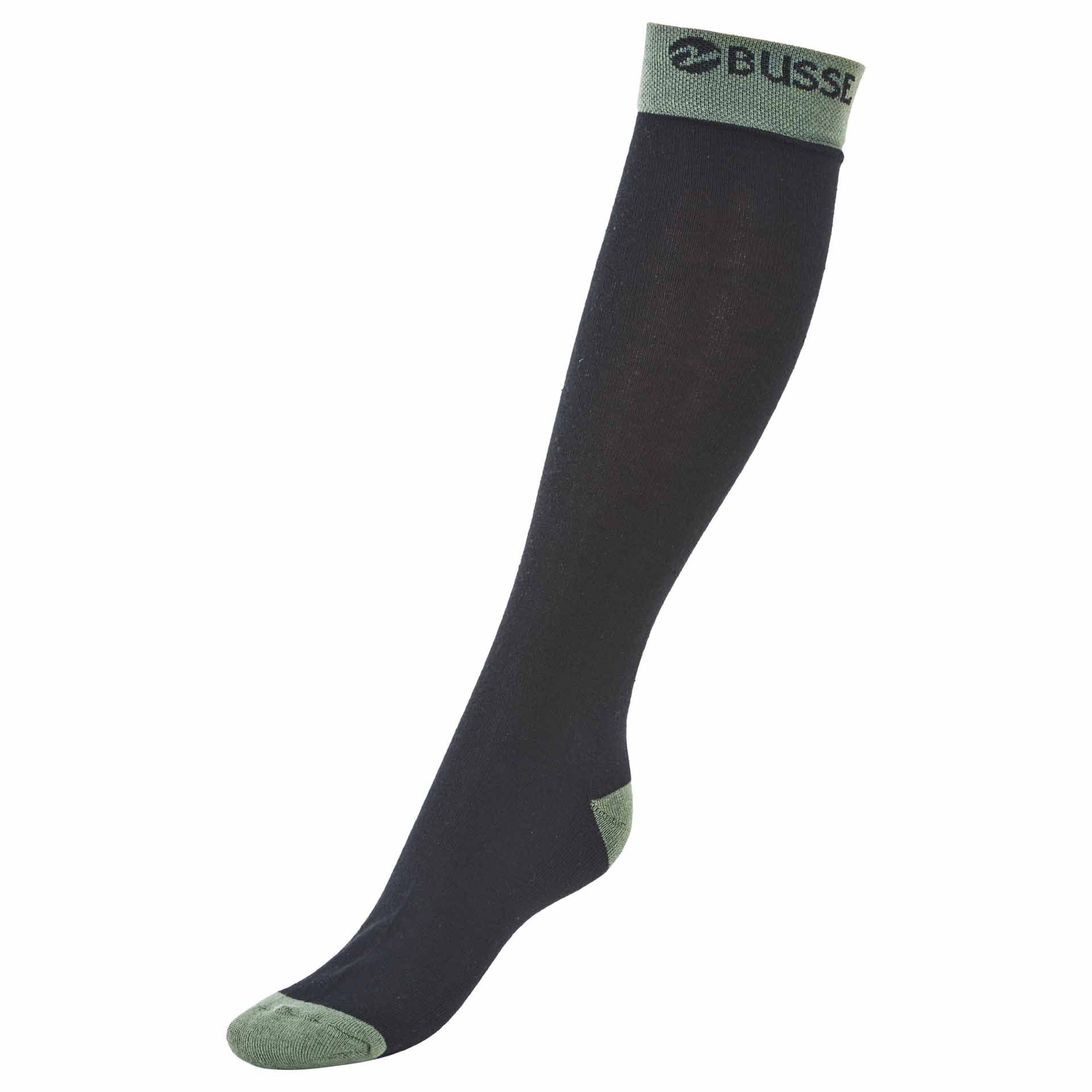 BUSSE Socken TRENDY 31-34 black/fresh olive