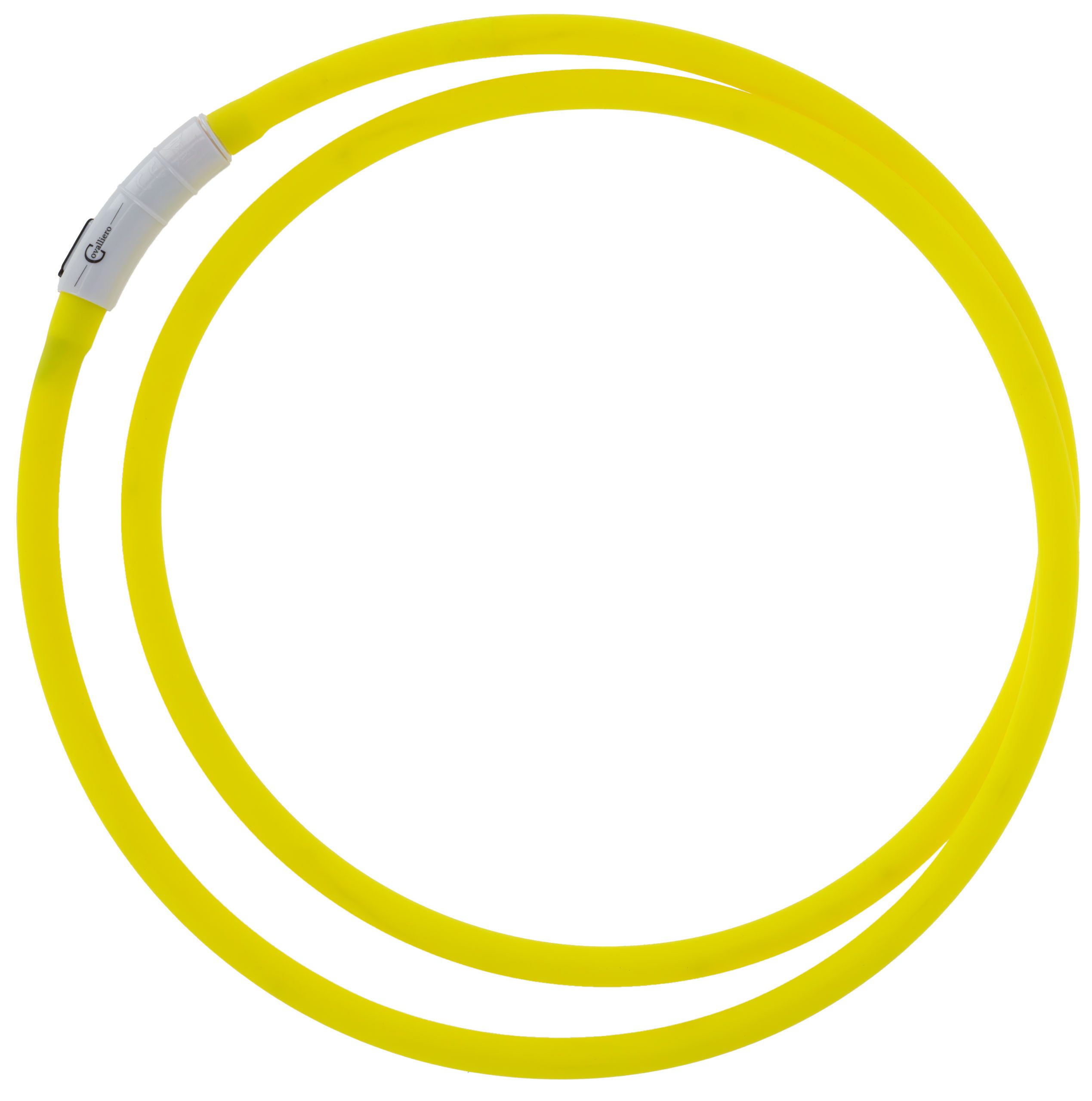 Covalliero LED-nyakgyűrű Lovaknak, Sárga, Zöld LED-ekkel, Rövidíthető