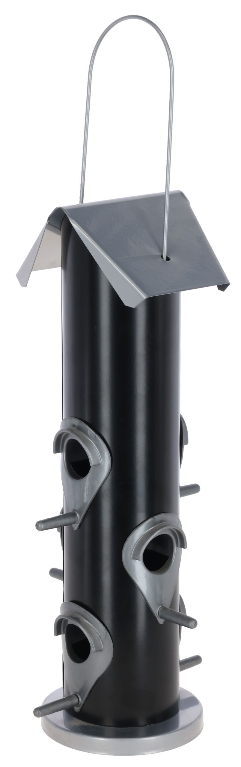 Vogelfutterspender, Säule-Futterspender, Aufhänger, Edelstahl, Rohr