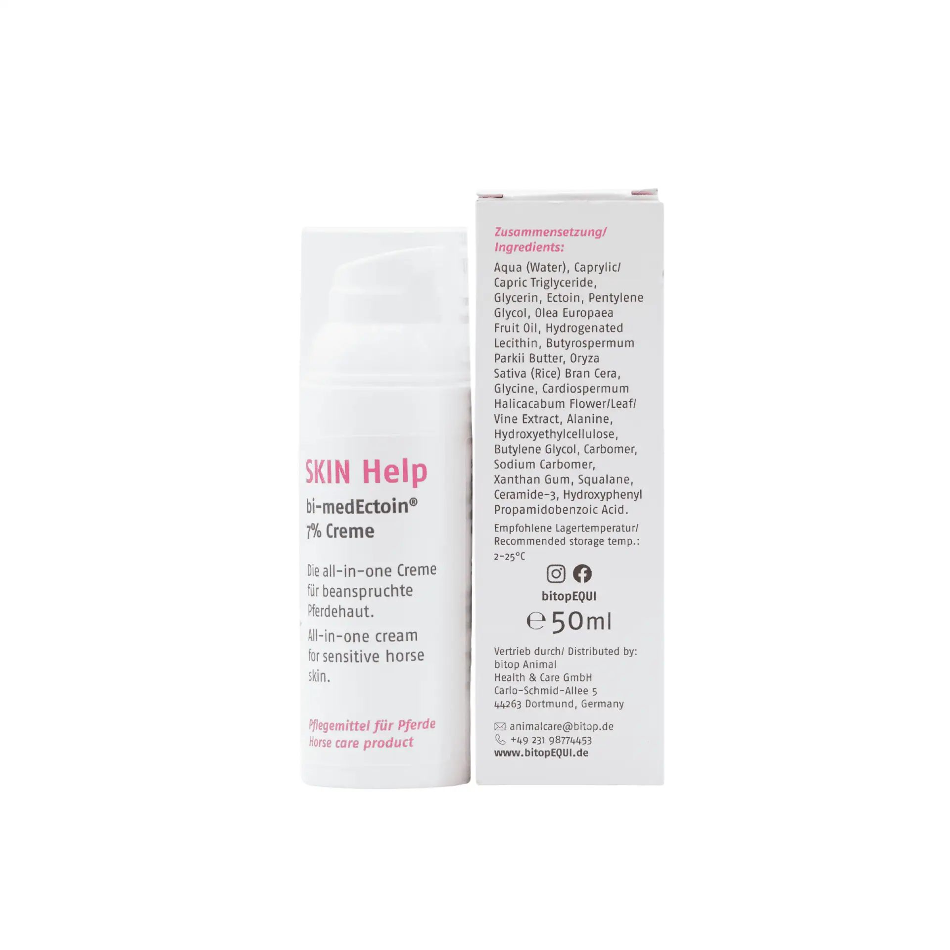 bitopEQUI Skin Help Crema per pelle del cavallo con bi-medEctoin, 50 ml, vista posteriore