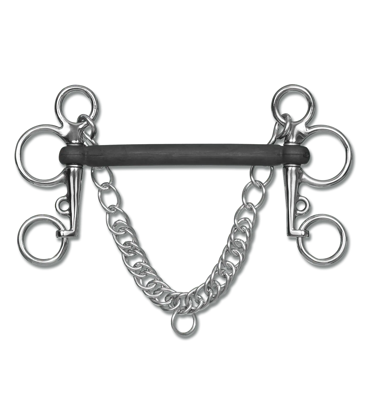 Waldhausen Morso Pelham Gomma Cannone Rigido, Anatomico con Barbozzale