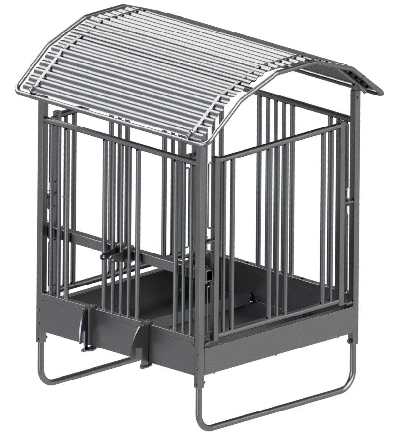 Kerbl Rastrelliera quadrata Hobby con griglia di sicurezza, 8 posti