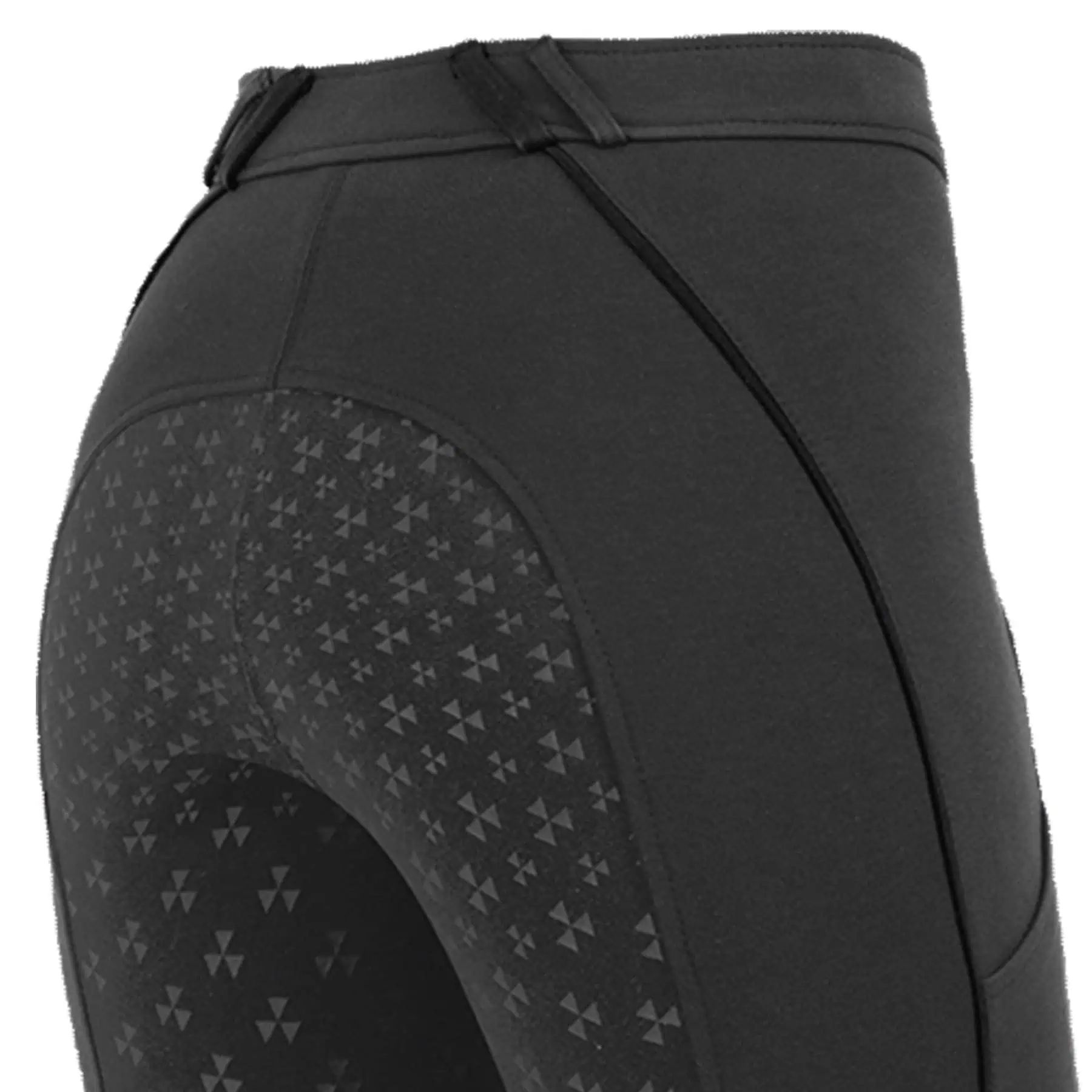 Pantalon d'équitation ELT Fenja, fond intégral enfant avec paillettes, asphalte 34