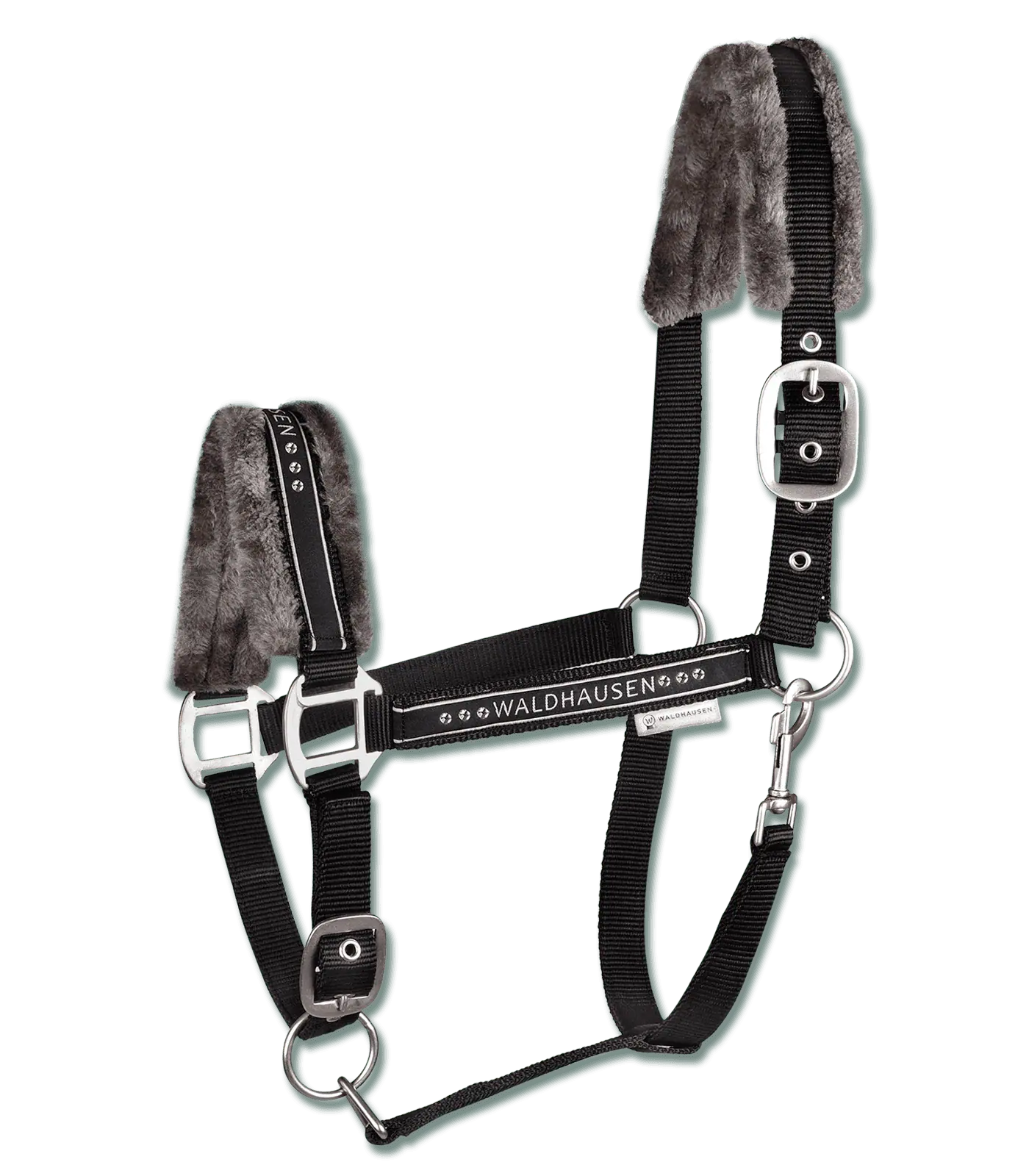 Capezza Elegant Waldhausen con strass, imbottitura pelo nero