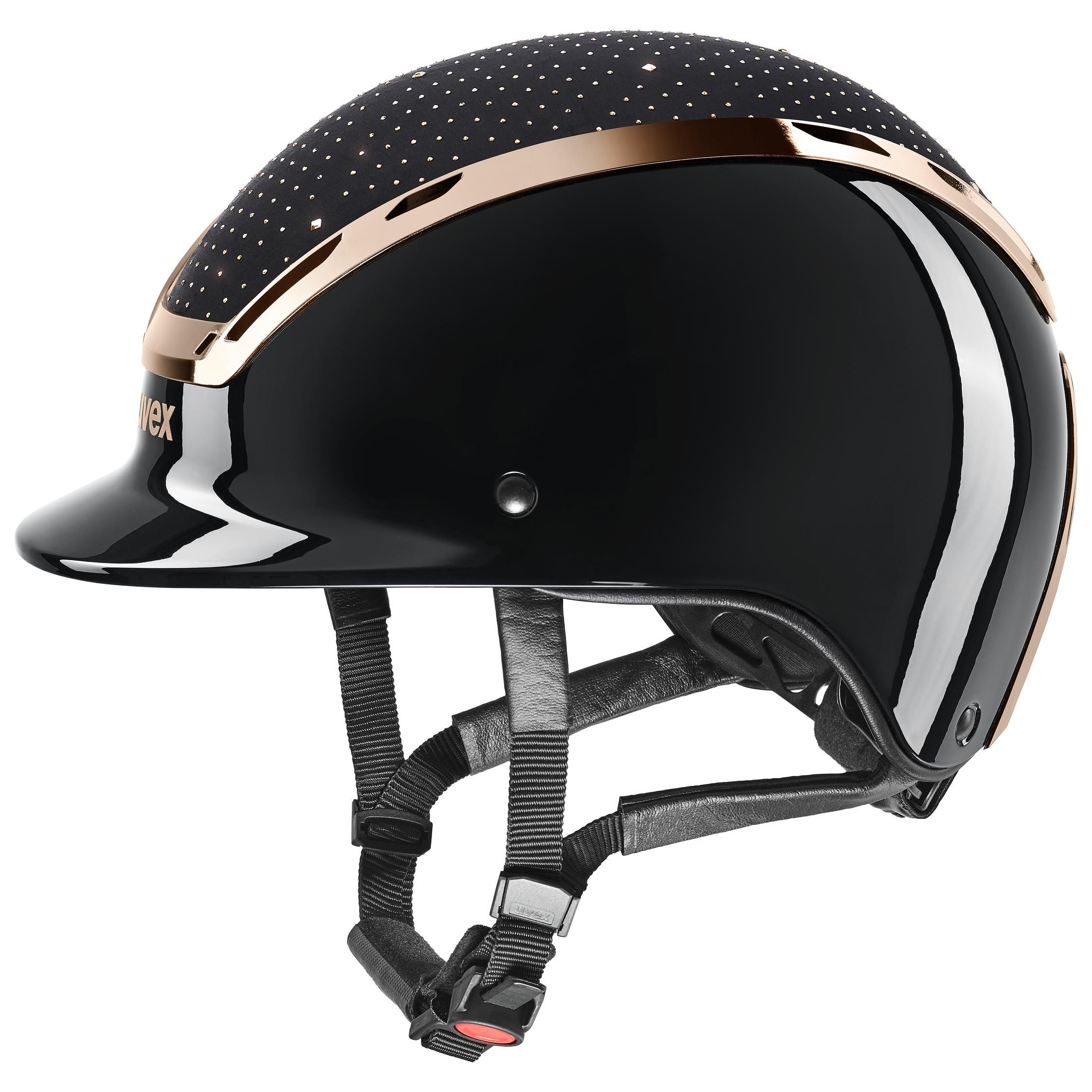 Casque d'équitation uvex exxeed glow noir-rosé M-L