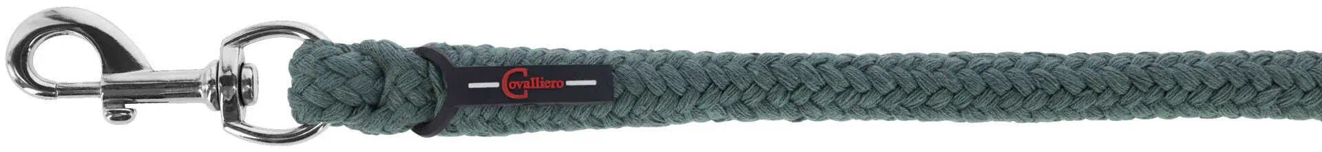 Longe Covalliero Doria, extra épaisse pour chevaux, vert jade, avec mousqueton